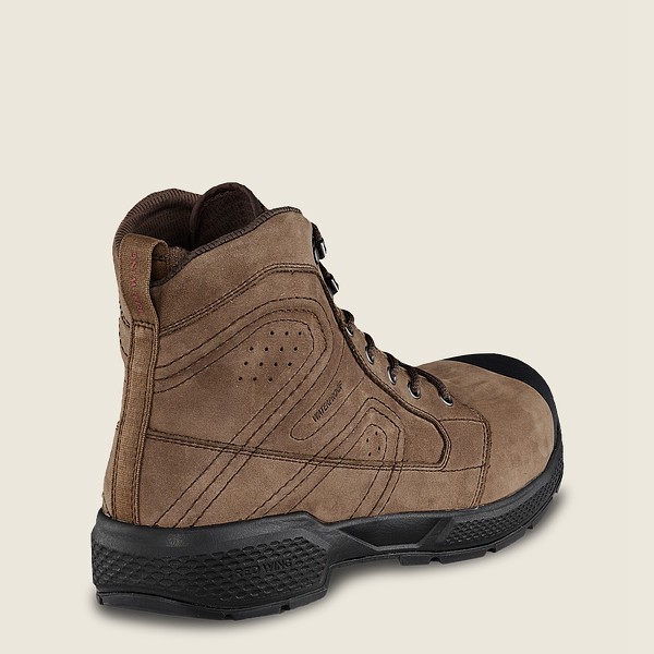 Red Wing Mens Exos Lite - 6-inch Waterproof Toe - Safety Boots Brown/Black - 1980NXEPJ